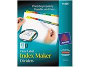 Avery 11405 Index Maker Dividers Multicolor 12 Tab Letter 5 Sets Pack