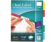 Index Maker Print Apply Clear Label Dividers w Color Tabs 5 Tab Letter