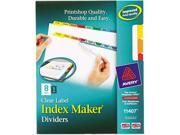 Avery 11407 Index Maker White Dividers Multicolor 8 Tab Letter
