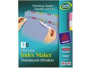 Avery 11433 Index Maker Clear Label Punched Dividers Multicolor 8 Tab Letter