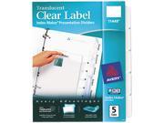 Avery 11449 Index Maker Clear Label Punched Dividers 5 Tab Letter