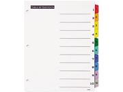 Avery 11671 Office Essentials Table N Tabs Dividers 10 Multicolor Tabs 1 10 Letter Set