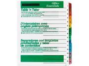 Avery 11675 Office Essentials Table N Tabs Dividers 15 Multicolor Tabs 1 15 Letter Set