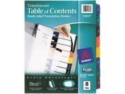 Avery 11817 Ready Index Table Contents Dividers 8 Tab Letter Assorted 8 Set