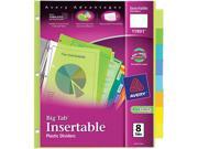Avery 11901 WorkSaver Big Tab Plastic Dividers 8 Tab Letter Multicolor