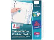 Avery 12450 Index Maker Clear Label Punched Dividers 8 Tab Letter 5 Sets Pack