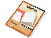 Cardinal 60213 Traditional OneStep Index System 26 Tab A Z Letter White 26 Set