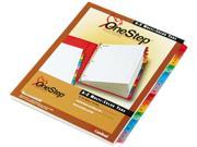 Cardinal 60218 Traditional OneStep Index System 26 Tab A Z Letter Assorted 26 Set