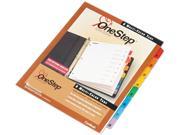 Cardinal 60818 Traditional OneStep Index System 8 Tab 1 8 Letter Assorted 1 Set