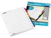 Cardinal 60828 Traditional OneStep Index System 8 Tab 1 8 Letter Assorted 6 Sets