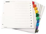 Cardinal 61028 Traditional OneStep Index System 10 Tab 1 10 Letter Assorted 6 Sets