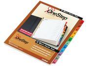 Cardinal 61218 Traditional OneStep Index System 12 Tab 1 12 Letter Assorted 12 Set