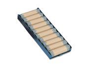 MMF Industries 211010508 Rolled Coin Aluminum Tray w Denomination Quantity Etched on Side Blue