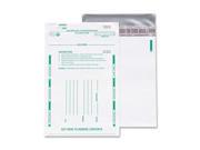 Quality Park 45224 Poly Night Deposit Bags w Tear Off Receipt 8.5 x 10 1 2 Opaque 100 Bags Pack