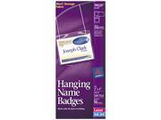 Avery 74520 Neck Hanging Style Flexible Badge Holders Top Load 3 x 4 White 50 Box