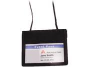 Advantus 75452 ID Badge Holder w Convention Neck Pouch Horizontal 4w x 2 1 4h Black 12 Pack