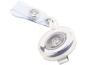 Translucent Retractable ID Card Reel 34 Extension Clear 12 Pack