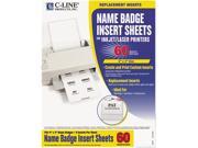 C line 92443 Additional Laser Inkjet Badge Inserts 3 x 4 White 60 Pack