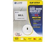 C line 95596 Badge Holder Kits Top Load 3 x 4 White 96 Box