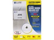 C line 95723 Badge Holder Kits Top Load 2 1 4 x 3 1 2 White 50 Box