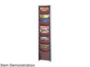 Safco Solid Wood Wall Mount Literature Display Rack 11 1 4w x 3 3 4d x 48h Mahogany
