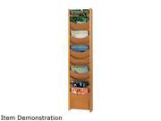 Safco Solid Wood Wall Mount Literature Display Rack 11 1 4 x 3 3 4 x 48 Medium Oak