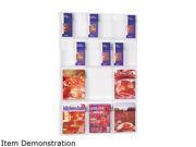 Reveal Clear Literature Displays 18 Compartments 30w x 2d x 45h Clear