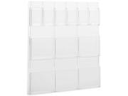 Safco Reveal Clear Literature Displays 12 Compartments 30w x 2d x 34 3 4h Clear
