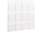 Reveal Clear Literature Displays 12 Compartments 30w x 2d x 30h Clear