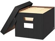 Fellowes FEL0029803 Stor File Decorative Storage Box Letter Legal Black Gray 4 Carton