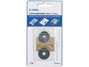 CARL 14028 Bidex Replacement Straight Blades for Heavy Duty Rotary Trimmers 2 Pack