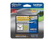 Brother TZe N201 Label Tape 0.13 Width x 26.20 ft Length 1 Each Thermal Transfer Black