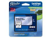 Brother TZe 161 Thermal Label 1.42 Width x 26.25 ft Length 1 Each Rectangle Thermal Transfer Clear