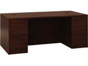 HON 10500 Series Double Pedestal Desk Full Height Pedestals 72w x 36d Mahogany