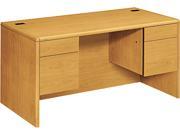 HON 10700 Series Double Pedestal Desk with Three Quarter Height Pedestals