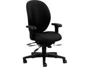 HON H7608.H.CU10.T Unanimous High Performance High Back Executive Chair Black Fabric