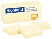 Highland 6539YW Self Stick Pads 1 1 2 x 2 Yellow 100 Sheets Pad 12 Pads Pack