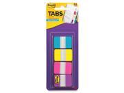 3M 686AYPV1IN Tabs Post it 1 Solid Color Self stick Tabs 88Write on88 Pack Aqua Yellow Pink Violet Tab