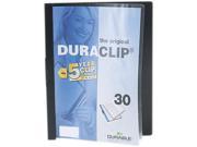 Durable 220301 DuraClip Report Cover w Clip Letter Holds 30 Pages Clear Black