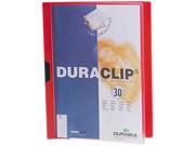 Durable 220303 DuraClip Report Cover w Clip Letter Holds 30 Pages Clear Red