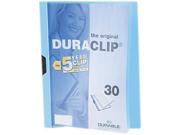 Durable 220306 DuraClip Report Cover w Clip Letter Holds 30 Pages Clear Light Blue