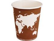 Eco Products EP BHC10 WA 10 oz World Art Hot Cups Rust 1000 Carton