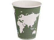 Eco Products EP BHC12 WAPK 12 oz World Art Hot Cups Green 50 Pack