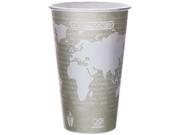 Eco Products EP BHC16 WAPK 16 oz World Art Hot Cups Seafoam Green 50 Pack