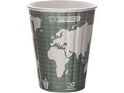 Eco Products EP BNHC12 WD 12 oz World Art Insulated Hot Cups Dark Green 600 Carton
