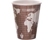 Eco Products EP BNHC8 WD 8 oz World Art Insulated Hot Cups Maroon 800 Carton