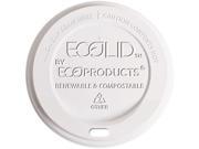 Eco Products EP ECOLID W EcoLid Renewable PLA Lids for 10 12 16 20 Hot Cup 800 Case