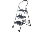 Stalwart 75 0001 S Step Ladder Dolly Folding Cart Silver