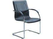 Boss Office Supplies B9530 4 Chrome Frame Black Vinyl Side Chair 4Pcs Per Pack