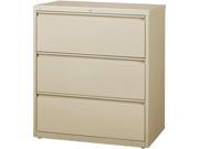 Realspace Pro 19059 Steel Lateral File 3 Drawer 40 1 4 H x 42 W x 18 5 8 D Putty